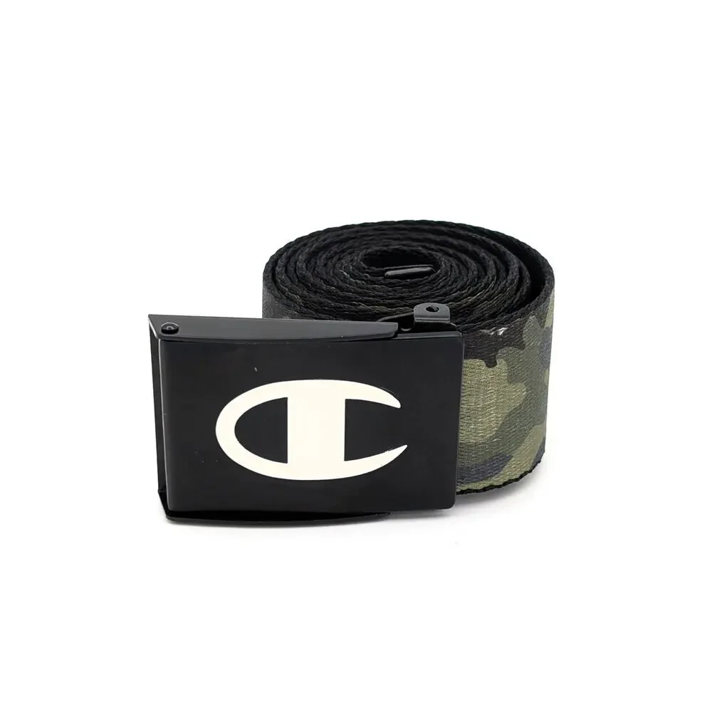 Champion Ratchet Web Belt Camouflage OS Adjustable Gorpcore Green Black Camo